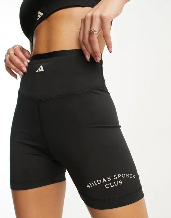 adidas Sports Club shorts in black