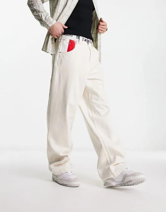 Aiden baggy jean in bleach wash