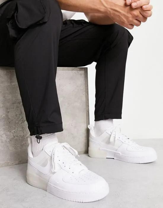 Air Force 1 React sneakers in triple white