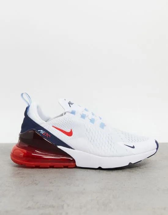 Air Max 270 sneakers in white and red