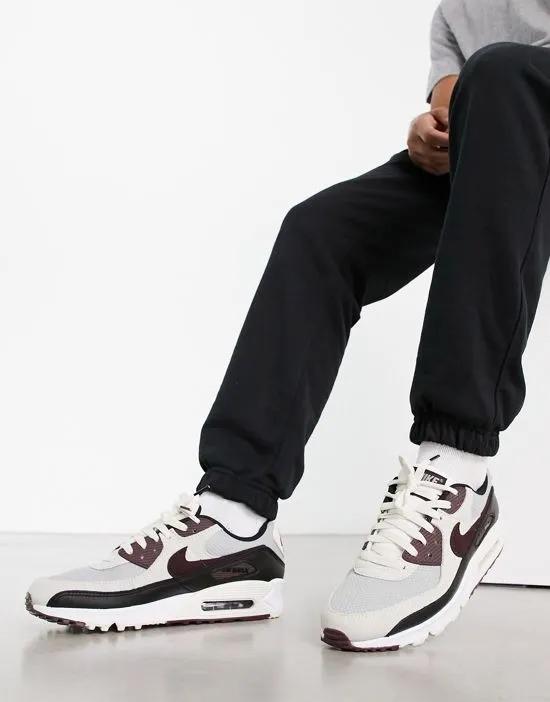 Air Max 90 sneakers in gray and red - GRAY