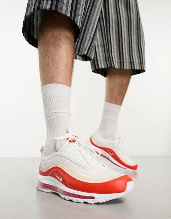 Air Max 97 sneakers in white and red