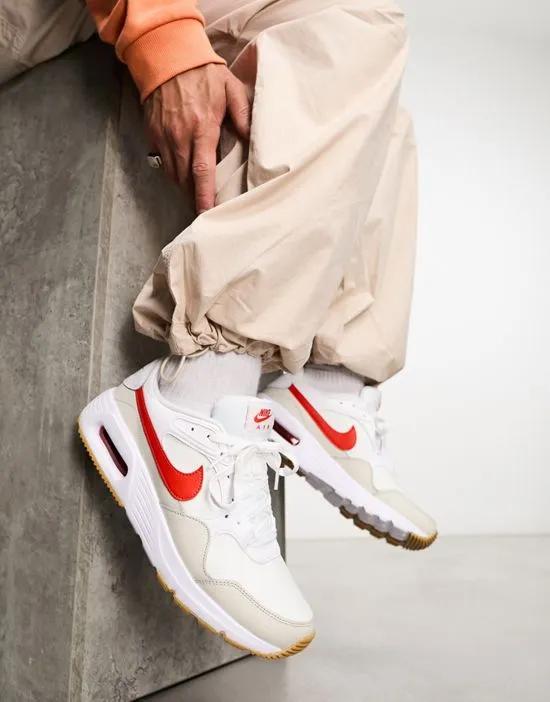 Air Max SC sneakers in white and red