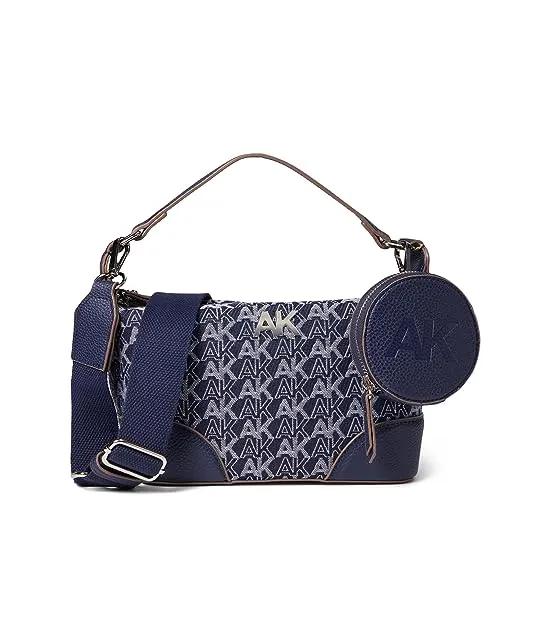 AK Logo Shoulder Bag with Hangoff