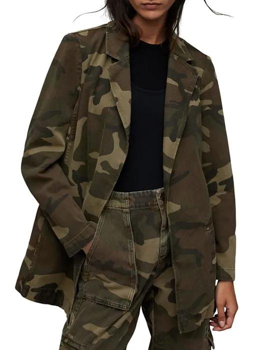 Aleida Cotton Camo Blazer