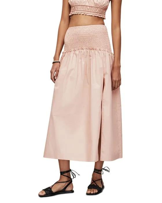 Alex Smocked Maxi Skirt