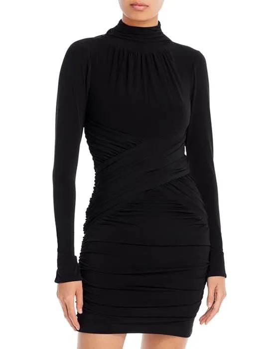 Amar Ruched Crossover Dress