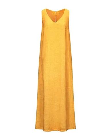 Apricot Plain weave Long dress