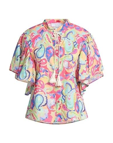 Apricot Plain weave Patterned shirts & blouses