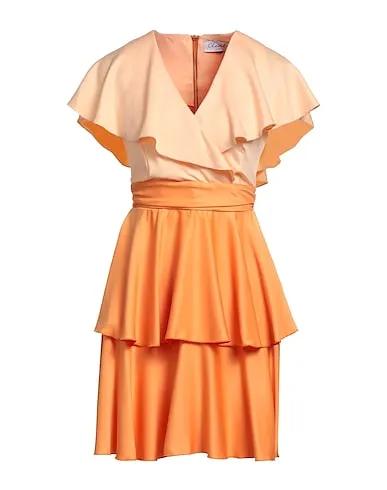 Apricot Satin Short dress