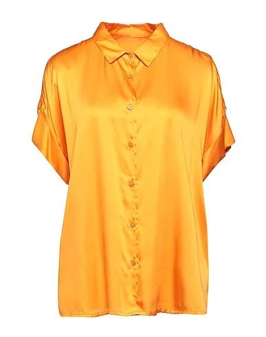 Apricot Satin Solid color shirts & blouses
