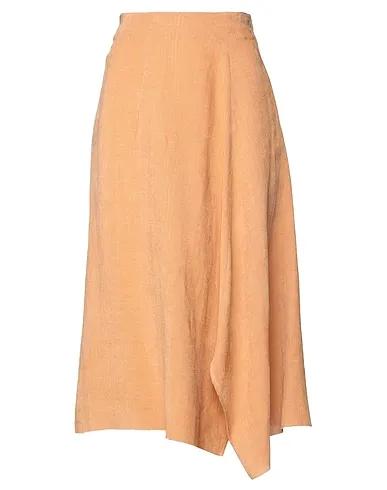 Apricot Velvet Midi skirt