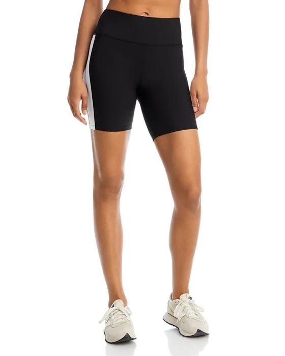 AQUA High Rise Multi Contrast Bicycle Shorts - 100% Exclusive