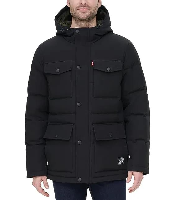 Arctic Cloth Four-Pocket Hooded Parka Jacket