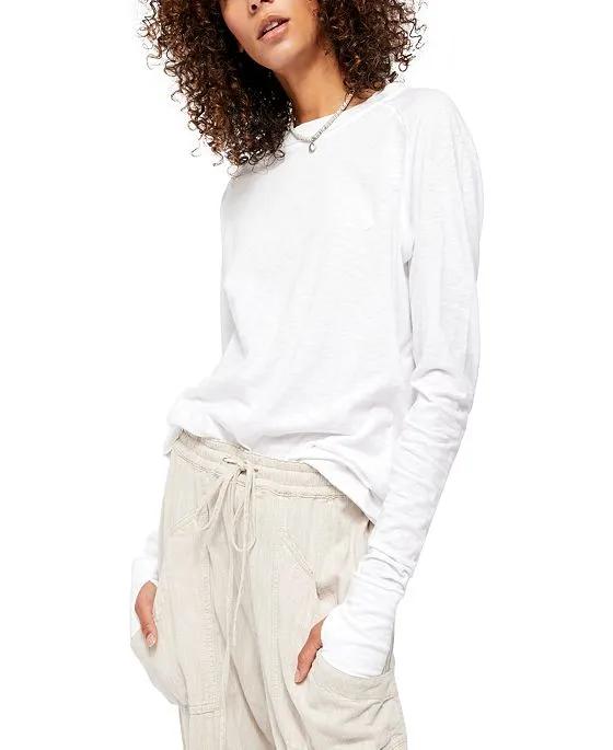 Arden Solid Long-Sleeved T-Shirt  