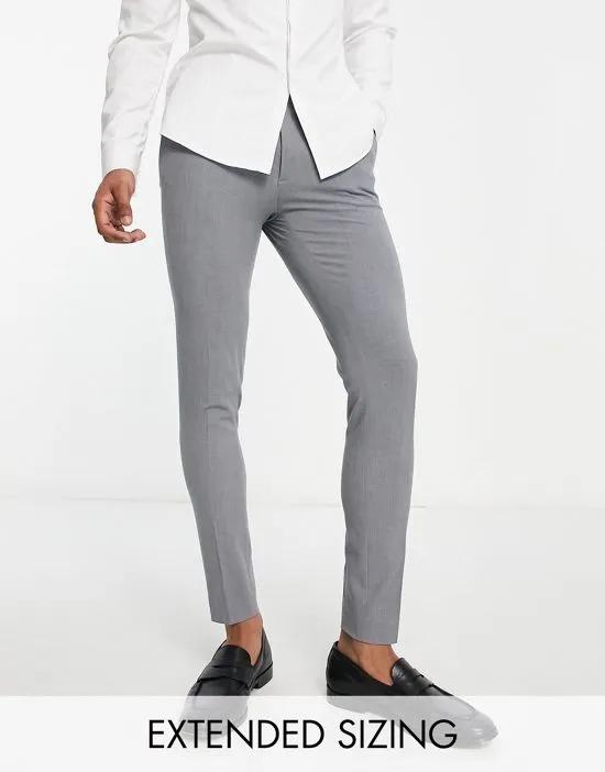 ASOS DESIGN super skinny smart pants in gray