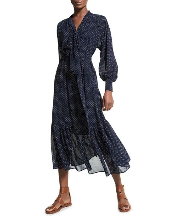 Astor Printed Neck Tie Dress
