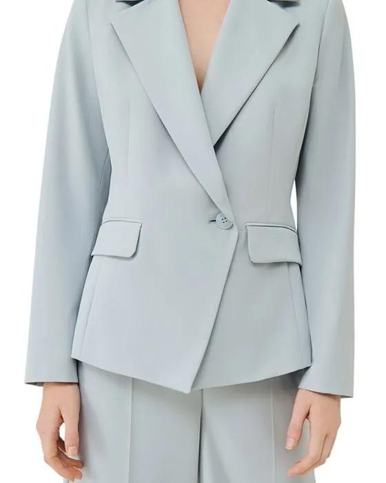 Asymmetric Button Blazer