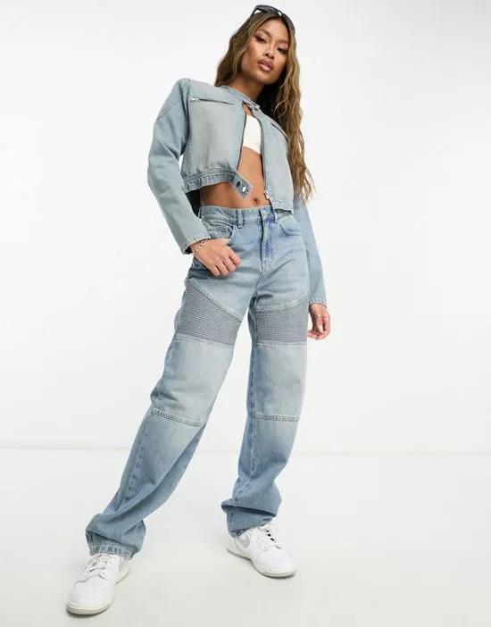 ASYOU motocross straight jean in bleach tint - part of a set