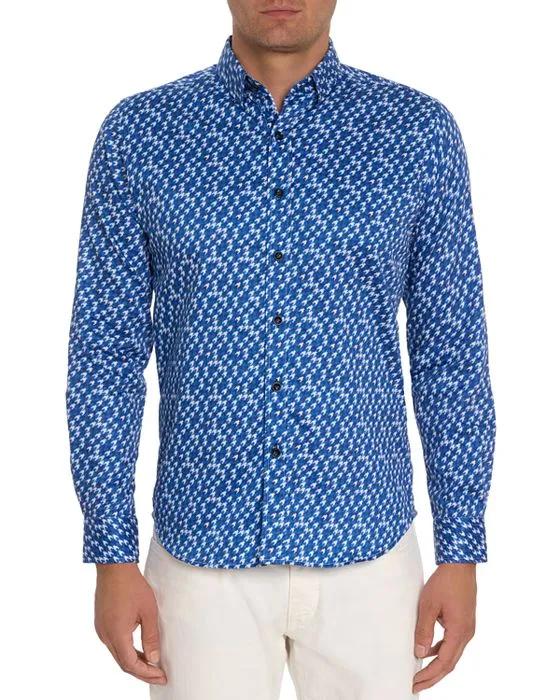 Auburndale Tailored Fit Geometric Print Shirt 