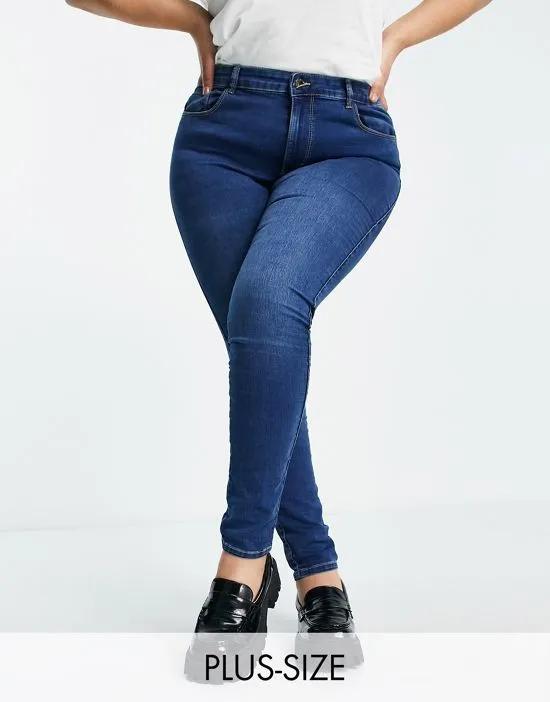 Augusta high waisted skinny jeans in mid blue wash
