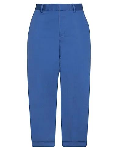 Azure Cotton twill Cropped pants & culottes