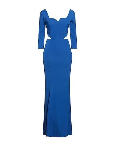 Azure Cotton twill Long dress