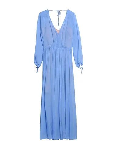 Azure Crêpe Long dress