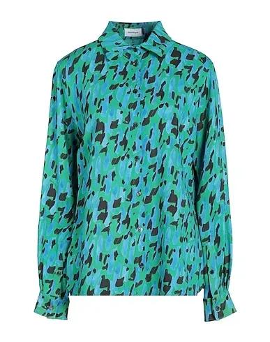 Azure Crêpe Patterned shirts & blouses