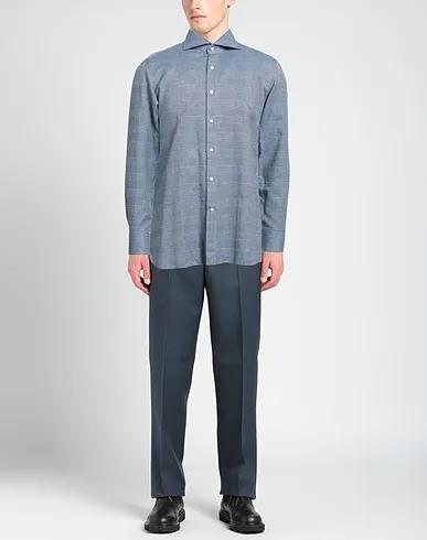 Azure Flannel Patterned shirt