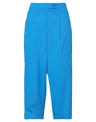 Azure Plain weave Cropped pants & culottes