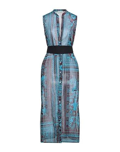 Azure Plain weave Midi dress