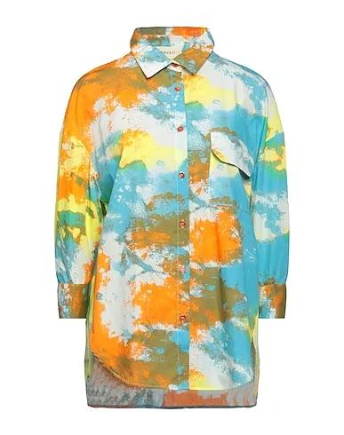 Azure Plain weave Patterned shirts & blouses