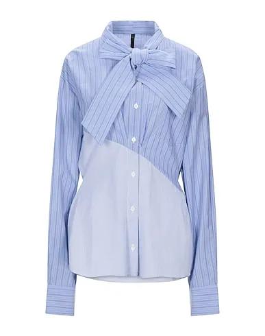 Azure Plain weave Shirts & blouses with bow