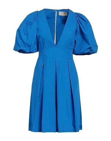 Azure Plain weave Short dress