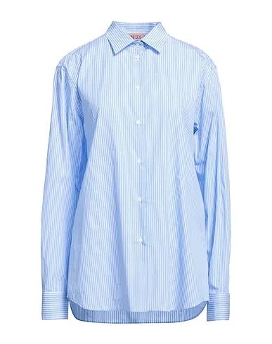 Azure Plain weave Striped shirt