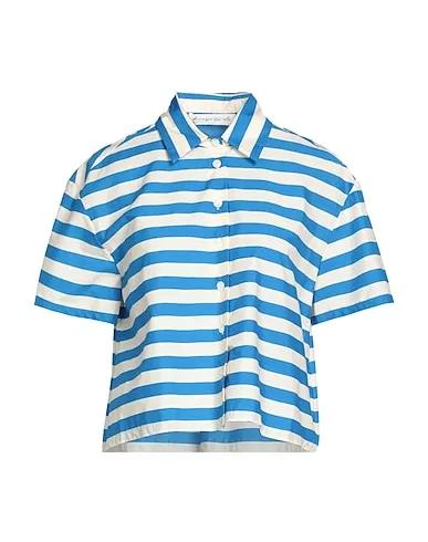 Azure Plain weave Striped shirt