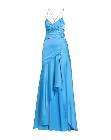 Azure Satin Long dress