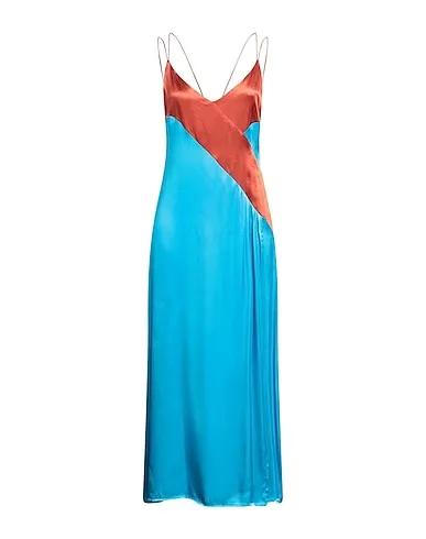 Azure Satin Long dress