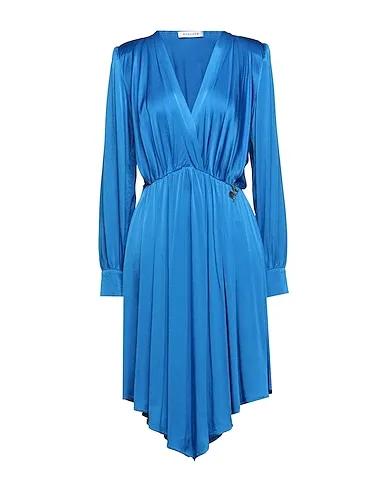 Azure Satin Midi dress