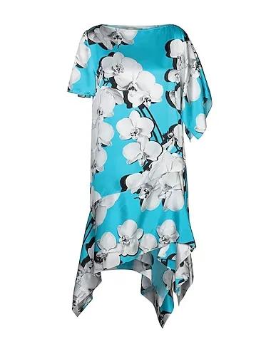 Azure Satin Midi dress