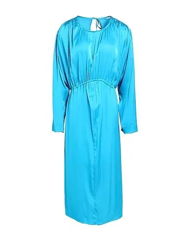 Azure Satin Midi dress