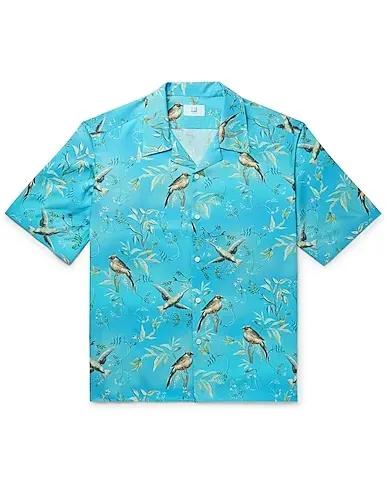 Azure Satin Patterned shirt