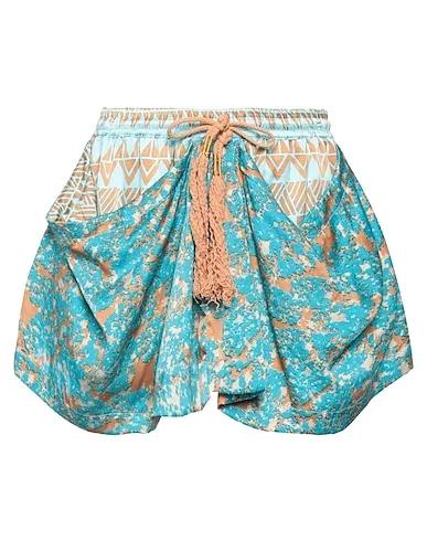 Azure Satin Shorts & Bermuda