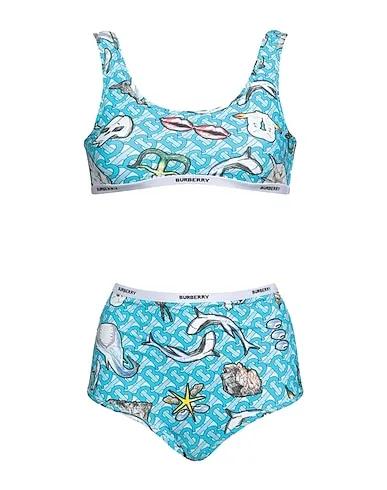 Azure Synthetic fabric Bikini