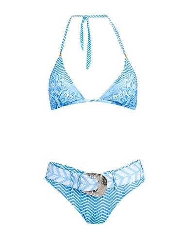 Azure Synthetic fabric Bikini