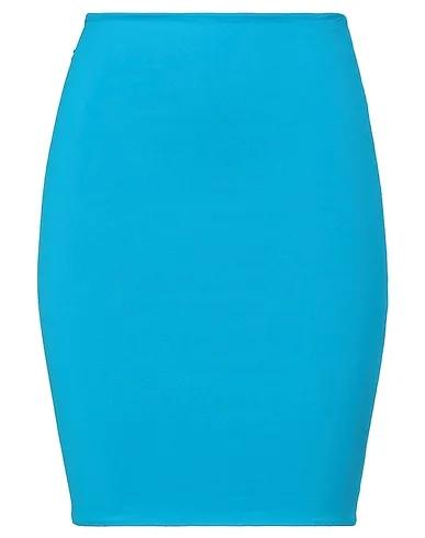 Azure Synthetic fabric Mini skirt