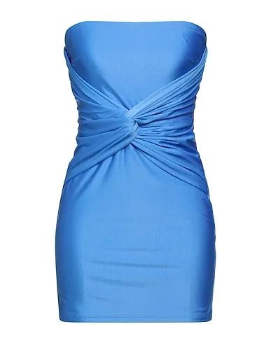 Azure Synthetic fabric Short dress