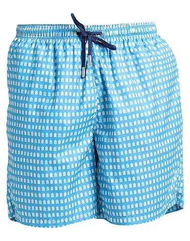 Azure Synthetic fabric Swim shorts