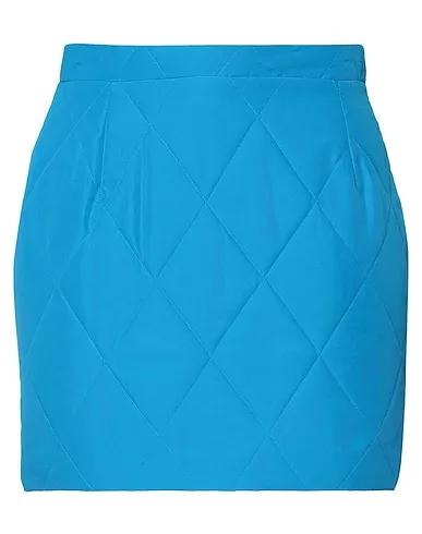 Azure Techno fabric Mini skirt